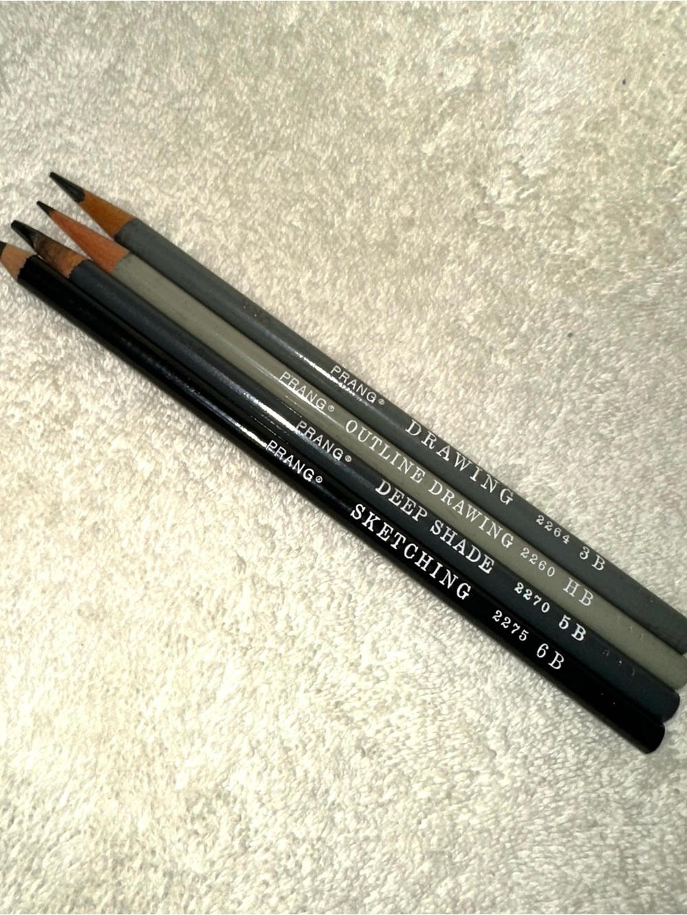 Vintage 1950s Prang Drawing Sketching Pencil Set 2264 2260 2270 2275 USA Made